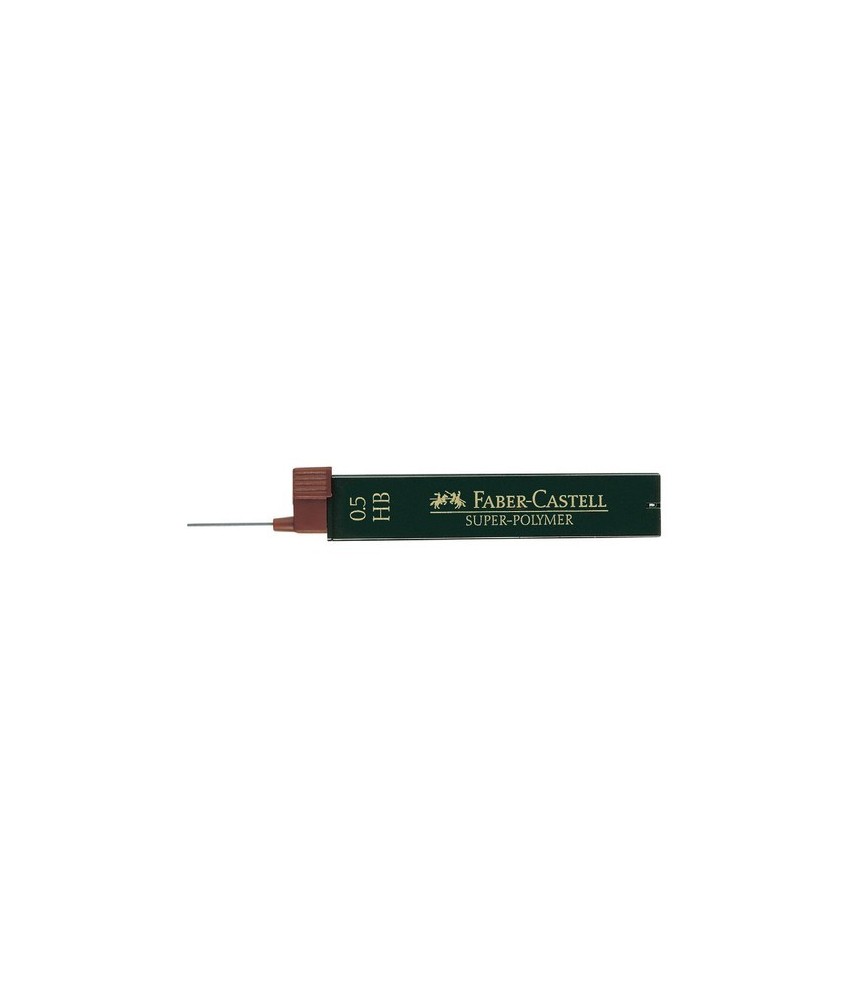 Minas Faber Castell superpolymer 0 5 hb tubo de 12