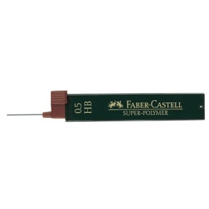 Minas Faber Castell superpolymer 0 5 hb tubo de 12