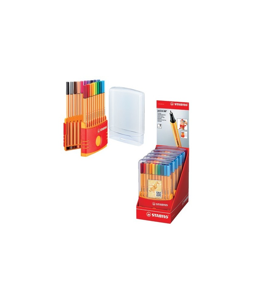 20 Rotuladores fibra Stabilo Point 88 Parade
