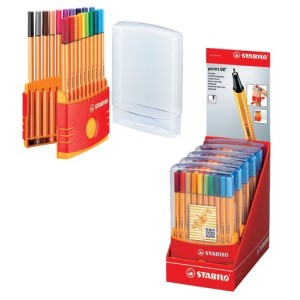 20 Rotuladores fibra Stabilo Point 88 Parade