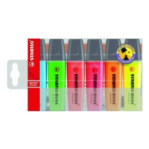 6 Marcadores fluorescentes Stabilo Boss 70