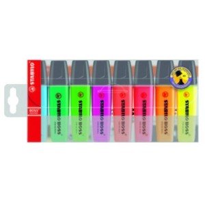 8 Marcadores fluorescentes Stabilo Boss 70